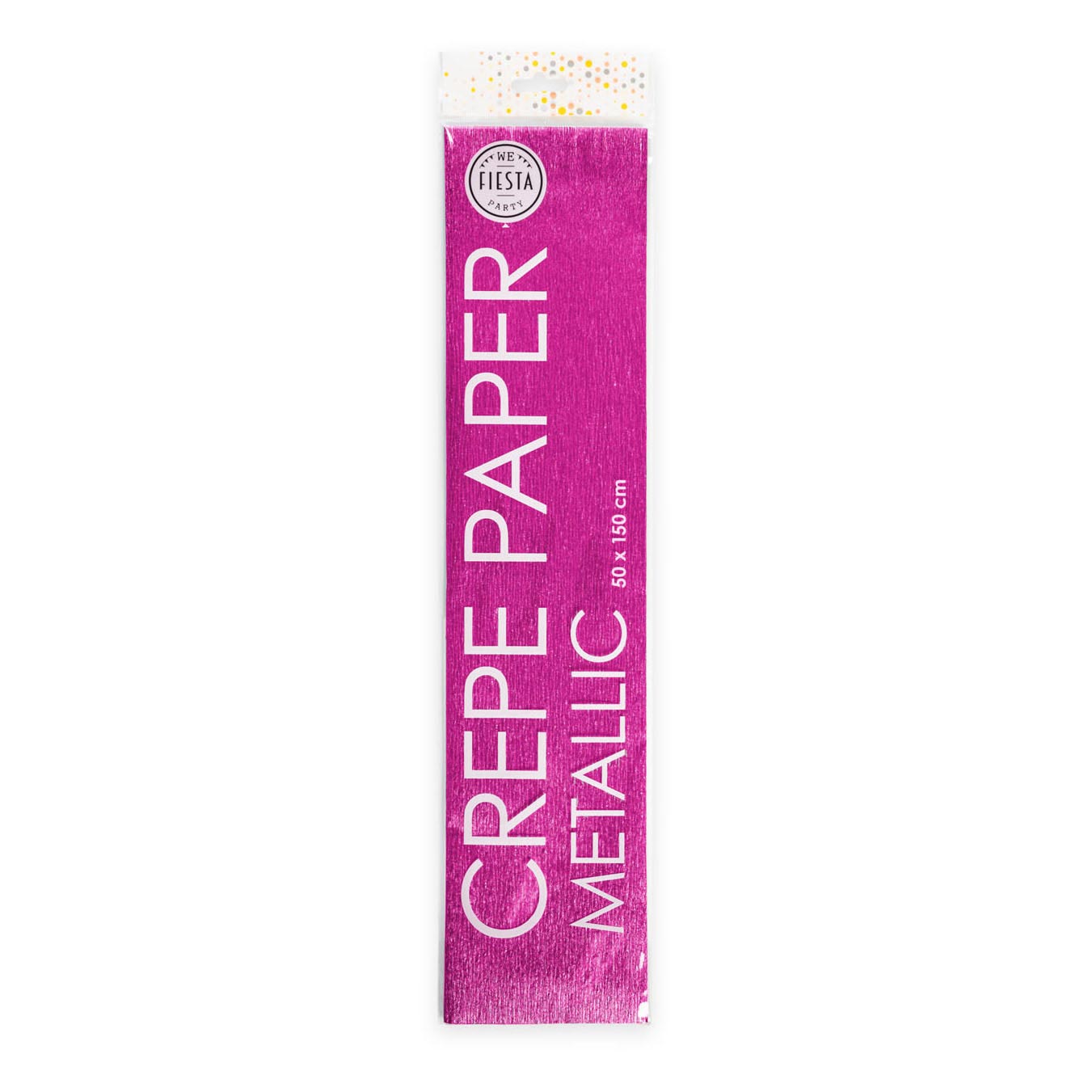 Papier en crêpe métallique globos rose, 50x150 cm
