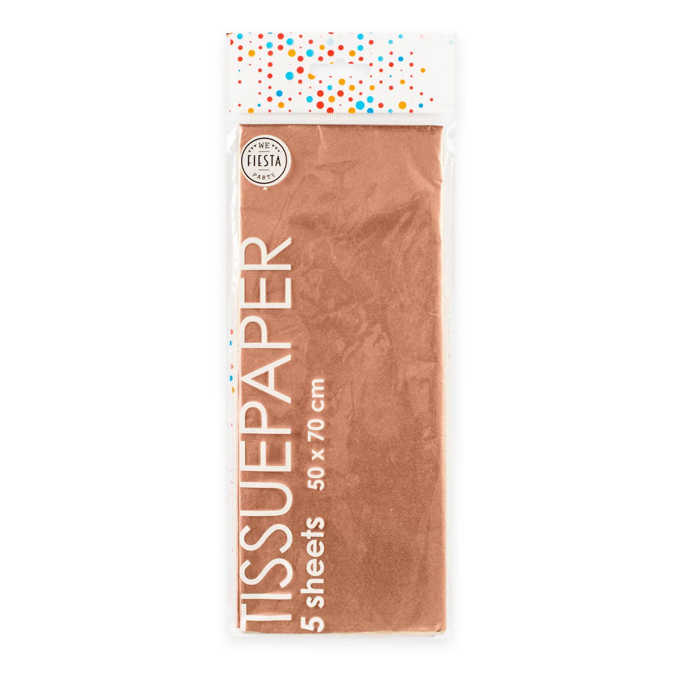 Papier de soie 10 feuilles d'or rose, 50x70 cm