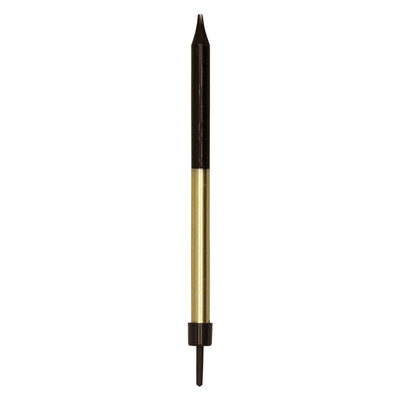 Bougies à gâteau Globos 9,5 cm avec supports or noir - 12 pcs.