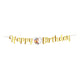 Ligne drapeau Globos joyeux anniversaire chevaux - 2m