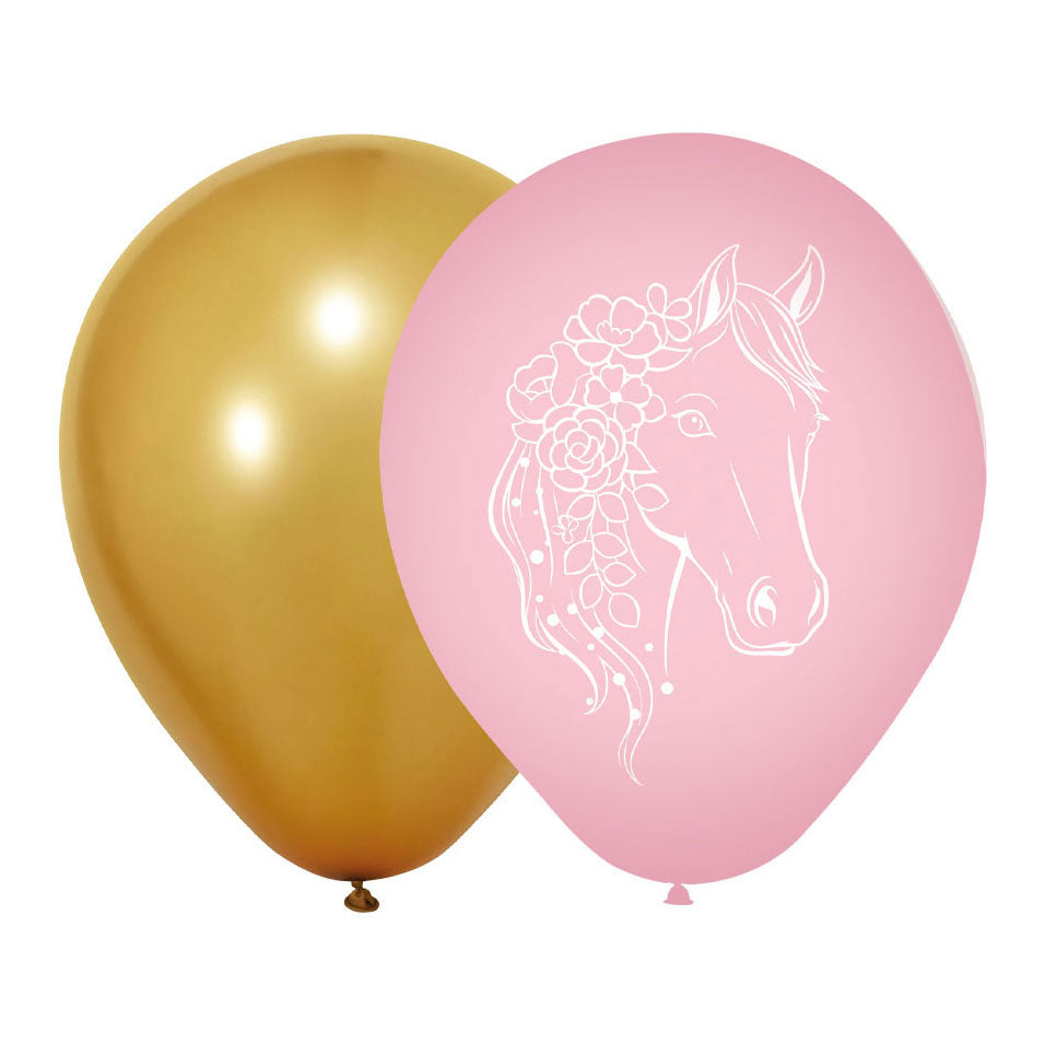 Ballons Globos 12 pouces chevaux - 8 pcs.