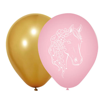 Ballons Globos 12 pouces chevaux - 8 pcs.