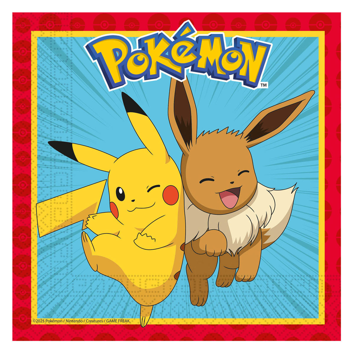Serviettes en papier Pokémon 20 pièces | 2 pièces