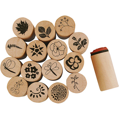 Creativ Company Deco Art Stamps Fleurs et feuilles, 15dlg.