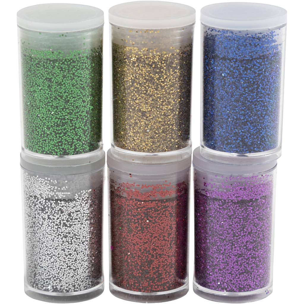 Creativ company bio sparkles, différentes couleurs, 6x7 ml 1 boîte