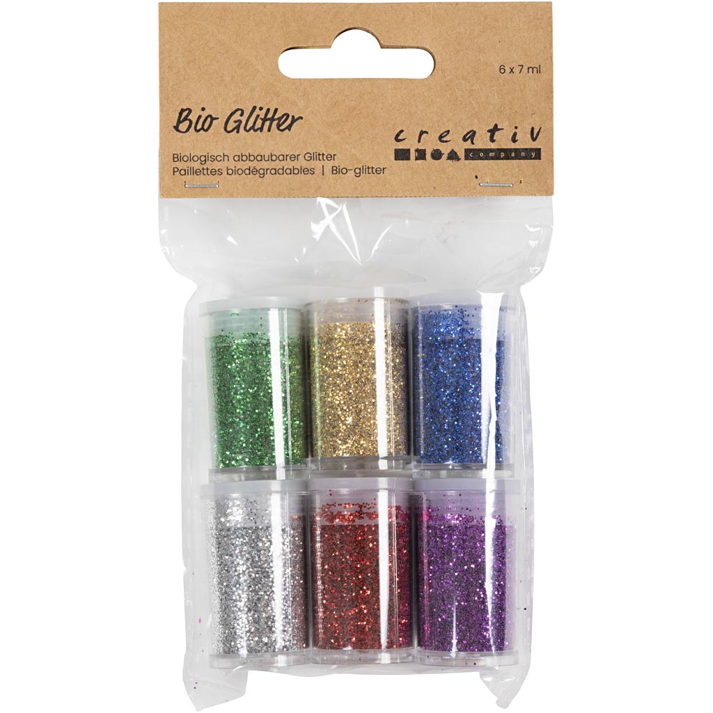 Creativ company bio sparkles, différentes couleurs, 6x7 ml 1 boîte