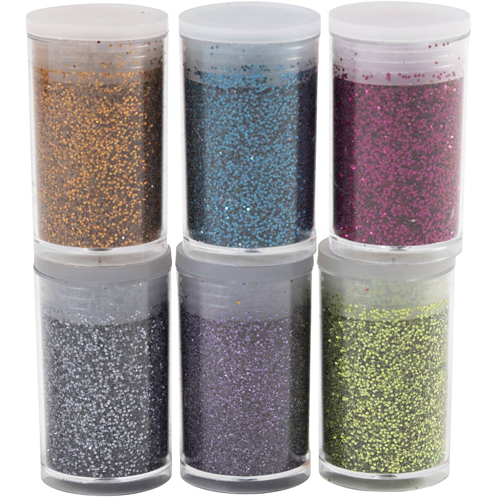 Creativ company bio sparkles, différentes couleurs, 6x7 ml 1 boîte