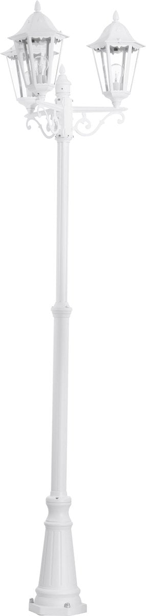 Eglo navedo - éclairage extérieur - poteau de jardin - 3 lumières - blanc - clair