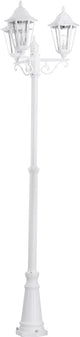 Eglo navedo - éclairage extérieur - poteau de jardin - 3 lumières - blanc - clair