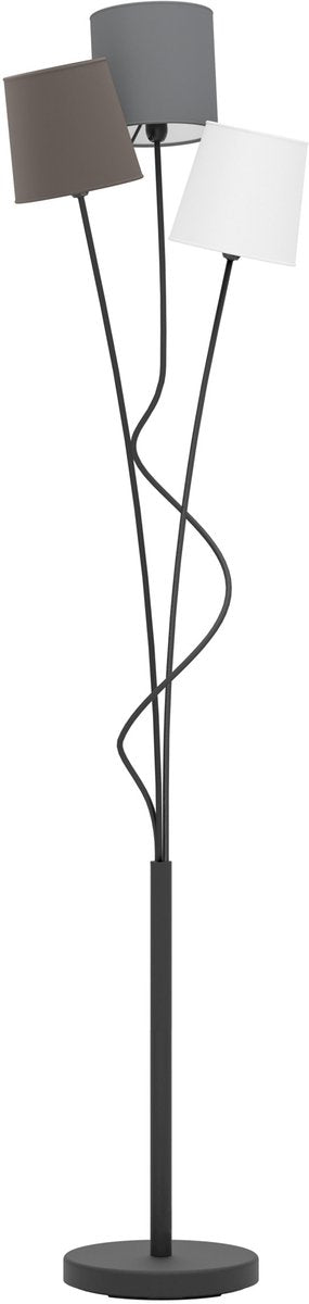 Lampadaire Eglo maronda - e14 - 152 cm - noir anthracite blanc marron