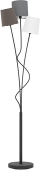 Lampadaire Eglo maronda - e14 - 152 cm - noir anthracite blanc marron