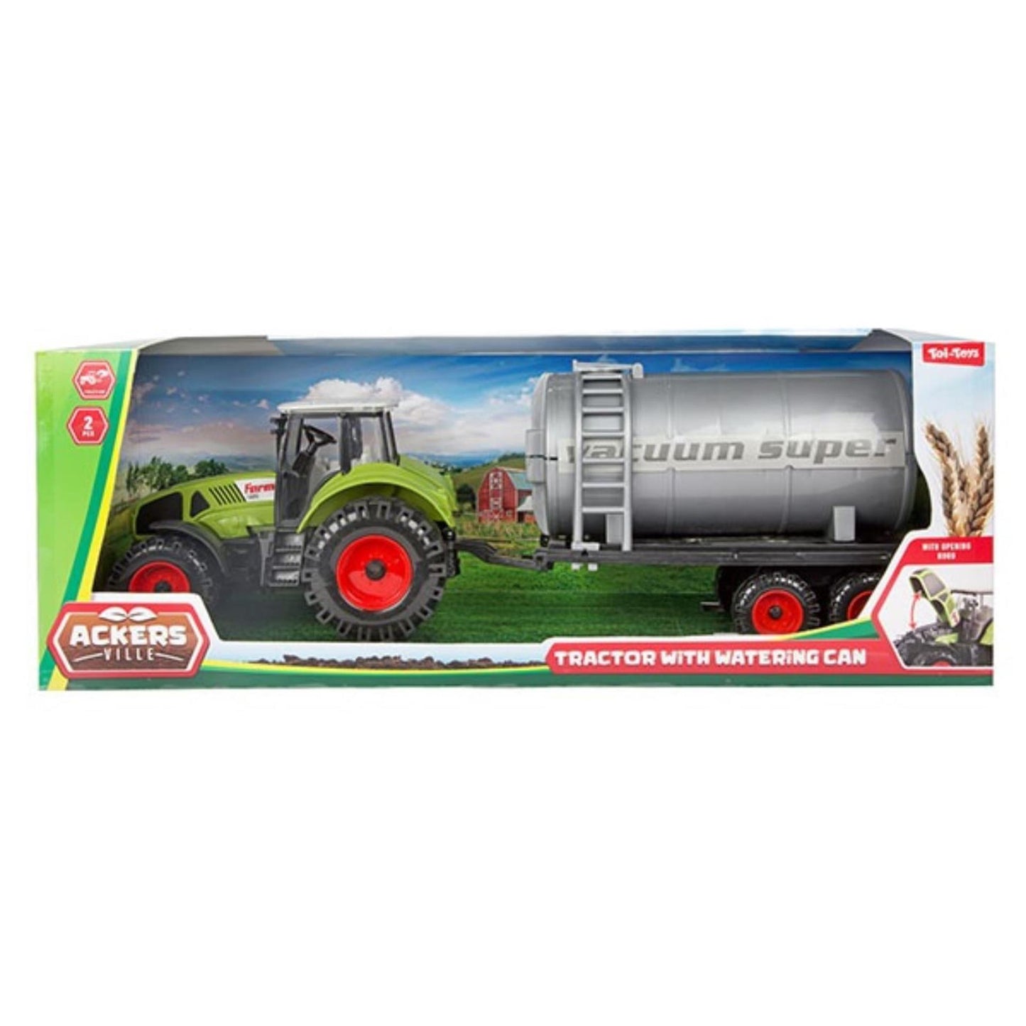 Tracteur de tracteur avec réservoir d'eau vert 20 cm