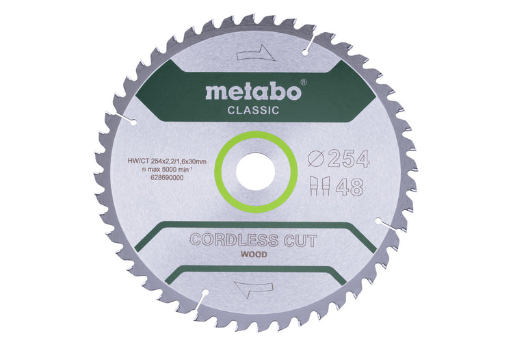 Metabo accessoires lame de scie circulaire sans filcutclassic ø 254x30 48 wz 5° b - 628691000