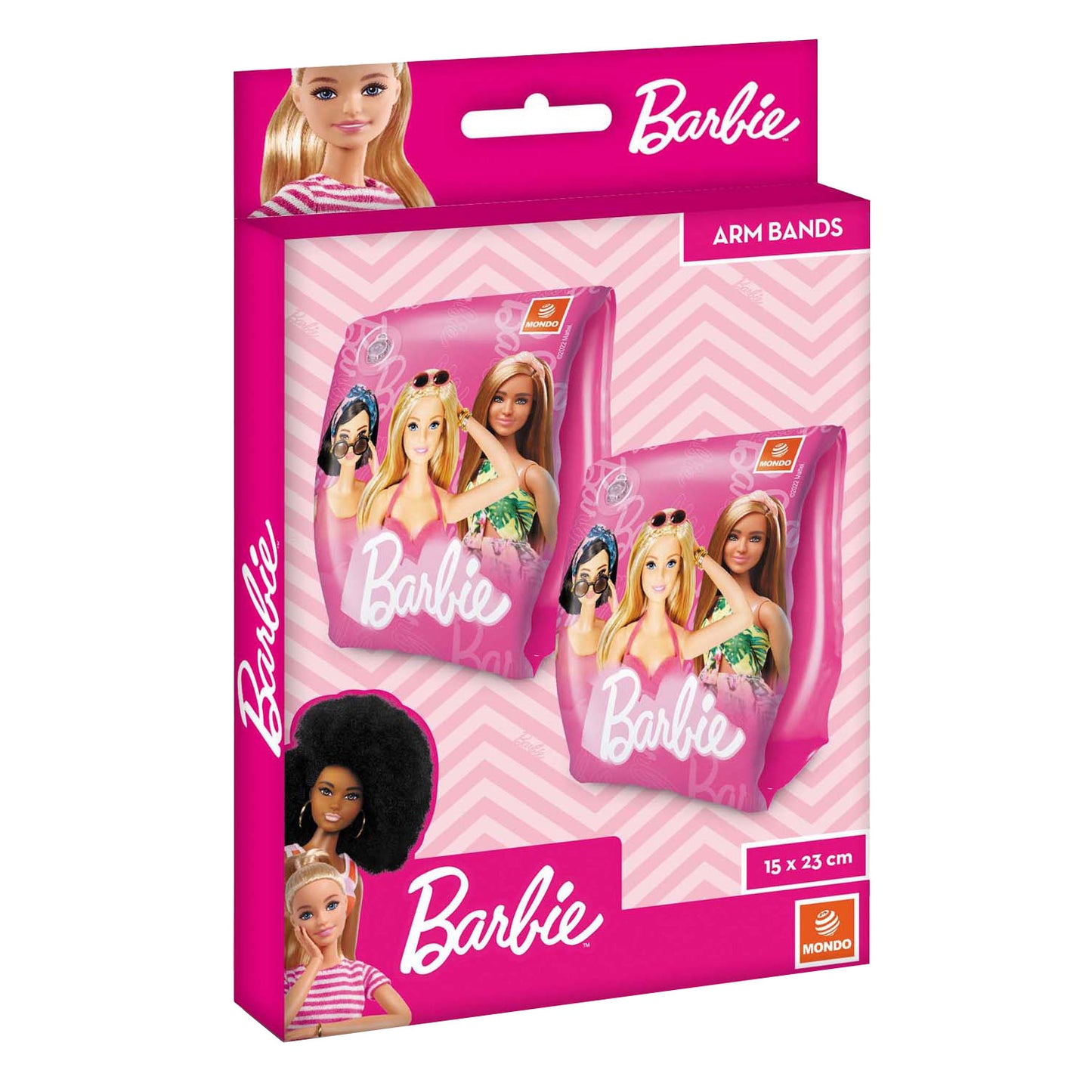 Mondo brassards de natation barbie, 2-6 ans