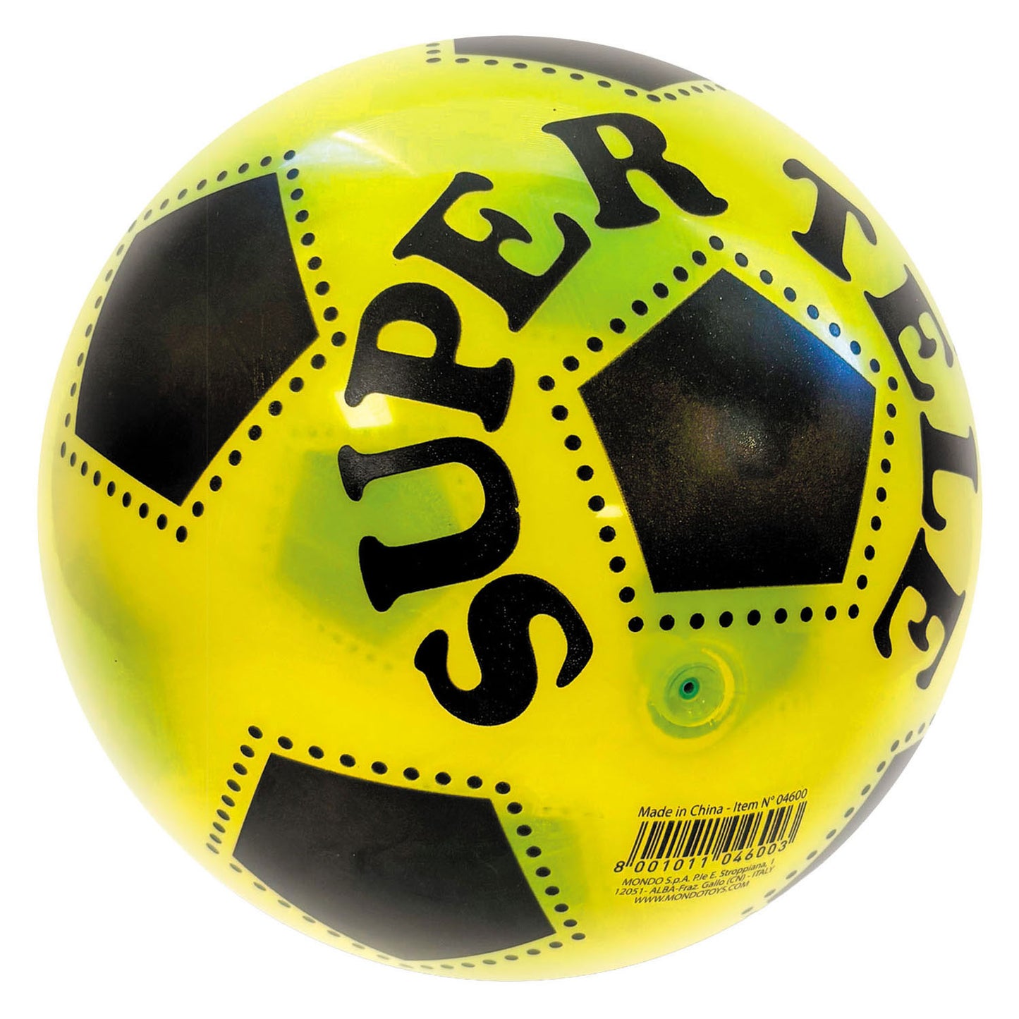 Ballon de football coloré transparent Mondo - 22cm