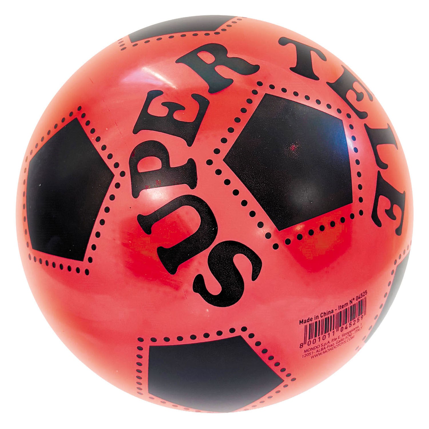 Ballon de football coloré transparent Mondo - 22cm