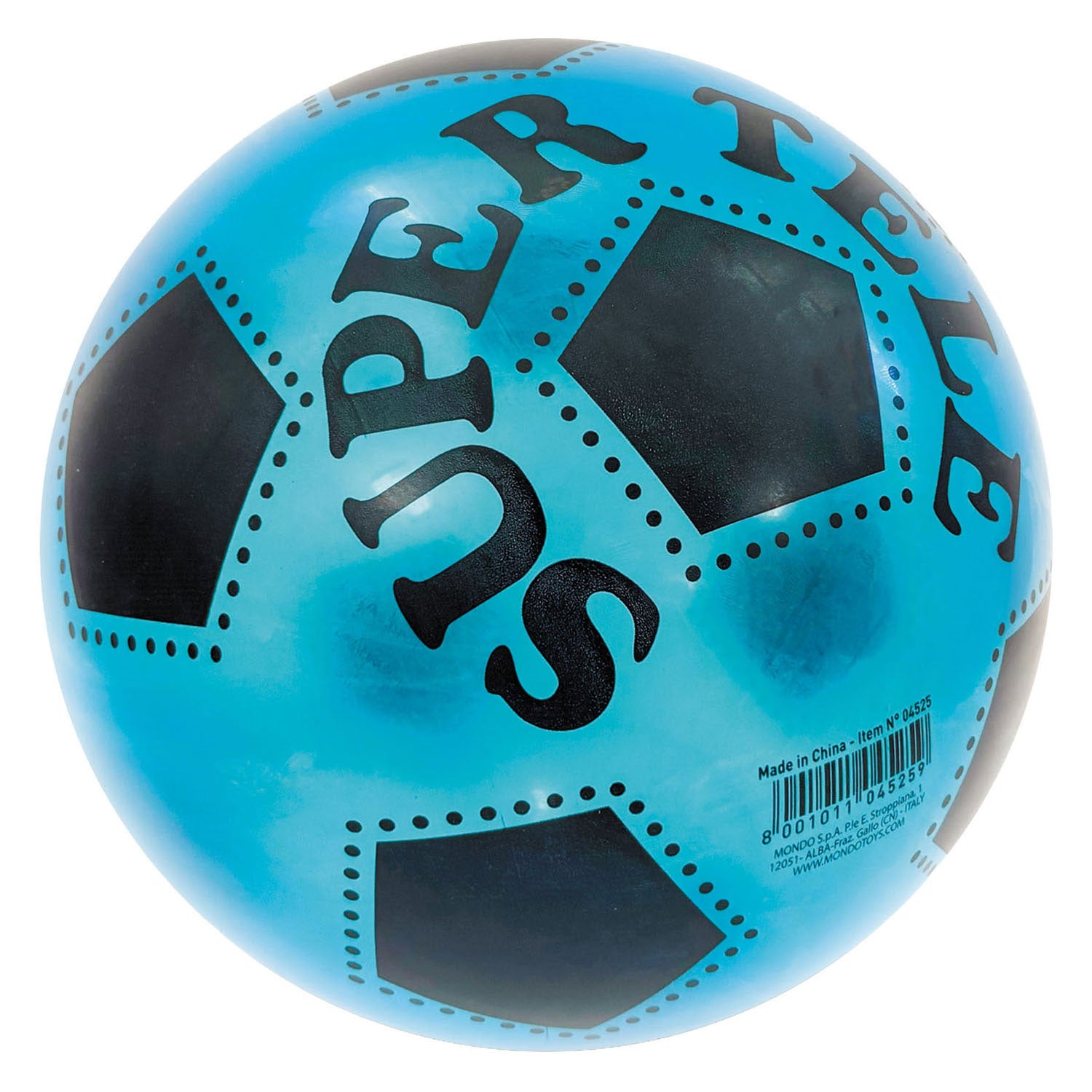 Ballon de football coloré transparent Mondo - 22cm
