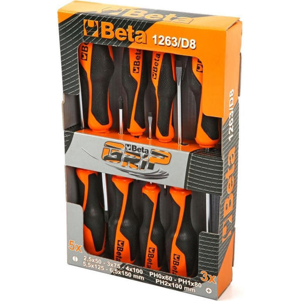 Jeu de tournevis Beta Tools 01263MC/D8 8 pièces