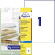 Etiquettes jet d'encre avery j8567-25 210 x 297 mm transparentes re-collantes