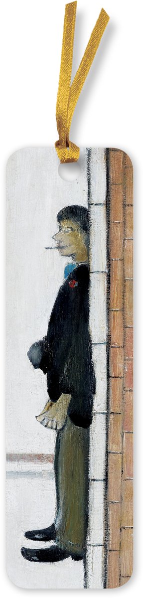 Marque-pages en forme d'arbre à flammes (déjoués) - l.s. Lowry : marque-pages homme allongé sur un mur (paquet de 10)