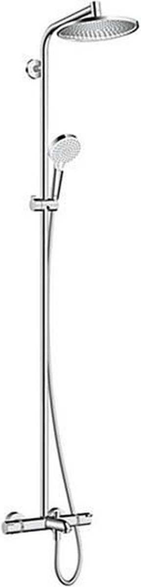 Hansgrohe crometta s - tube de douche - économie d'eau ecosmart - 240 mm - 1 fonction jet - chrome - avec thermostat