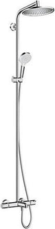 Hansgrohe crometta s - tube de douche - économie d'eau ecosmart - 240 mm - 1 fonction jet - chrome - avec thermostat