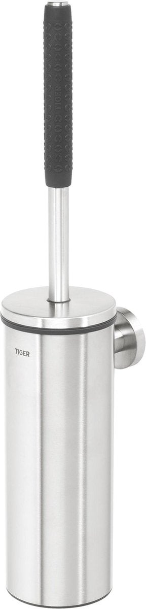 Tiger Boston Comfort Safety brosse de toilette avec support - acier inoxydable brossé