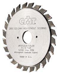 Scie à inciser cmt 2 pièces hw 120x2,8-3,6x22 z=24