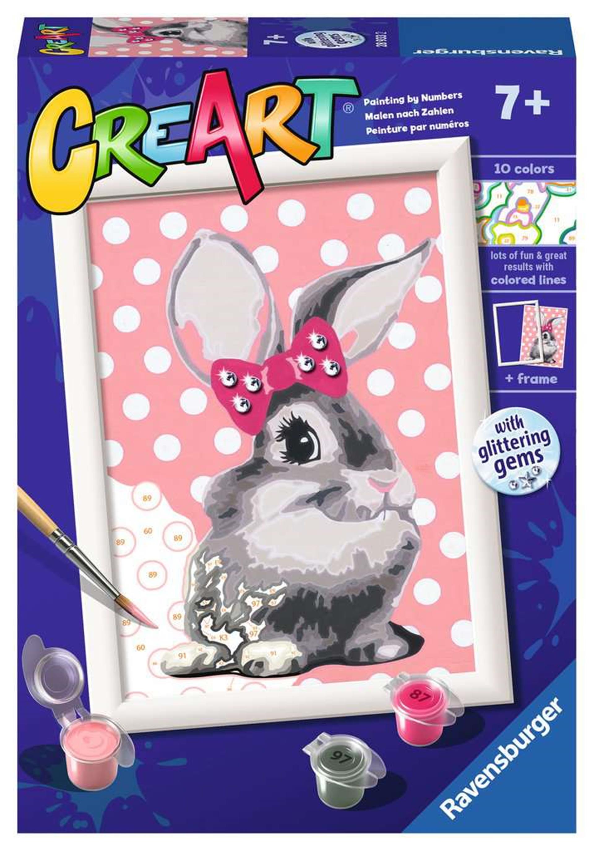 Ravensburger Creart Painting by Number Rabbit avec des paillettes