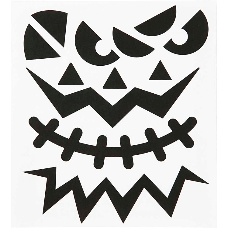 Autocollants Creativ company, Halloween - grands visages, feuille 15x16,5 cm, 1 feuille