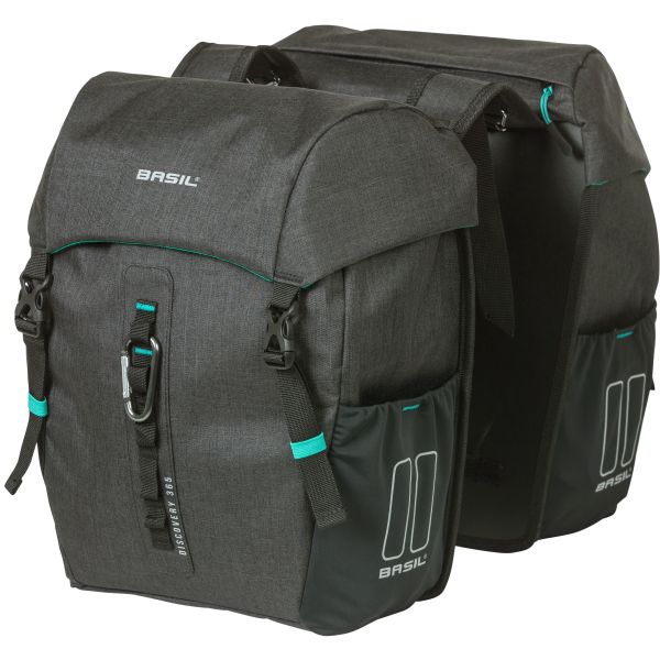Basildiscovery365D sacoche double pour vélo noir melee