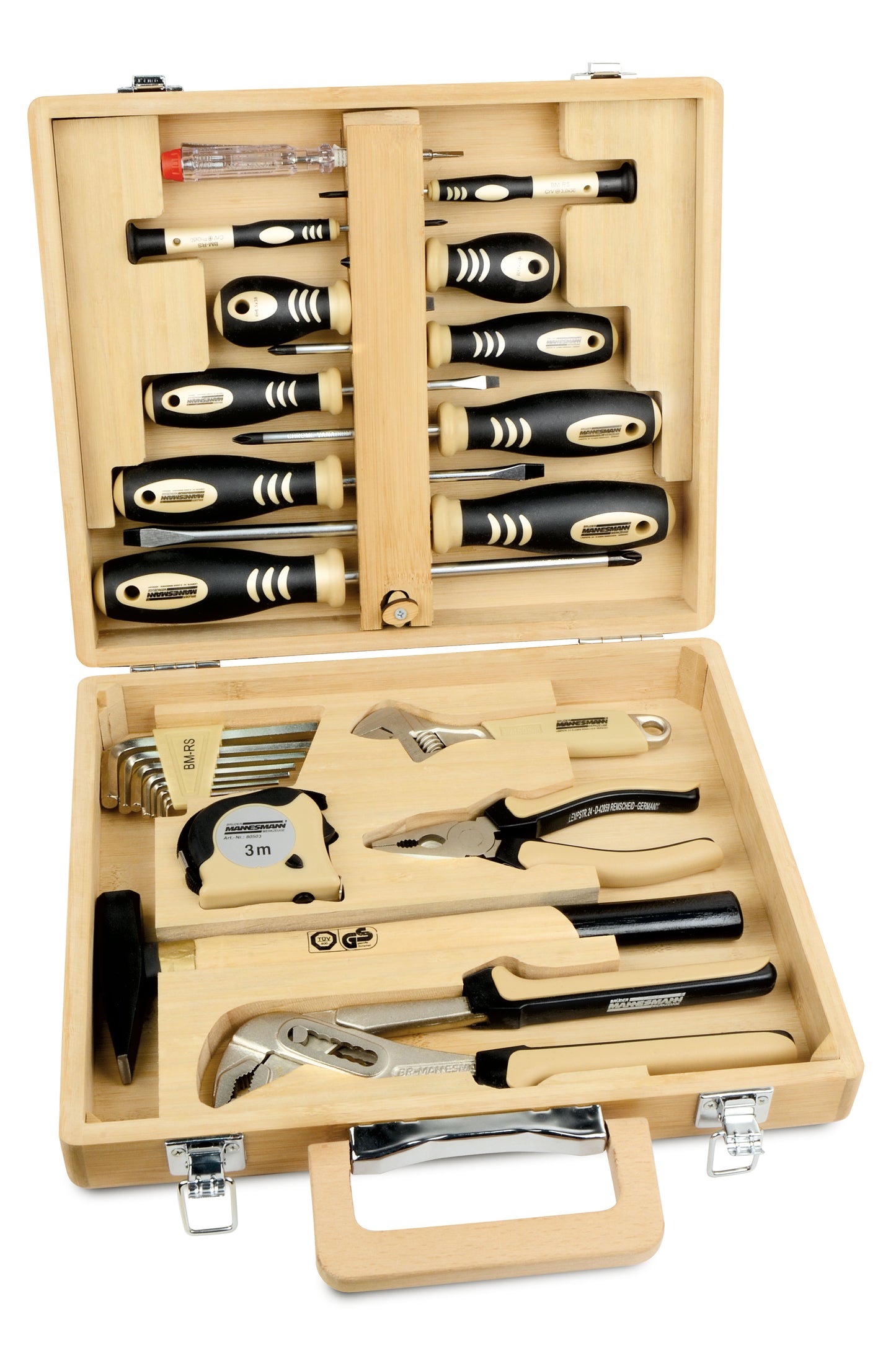 Brüder Mannesmann Brüder Mannesmann Ensemble d'outils de 24 pièces en bambou