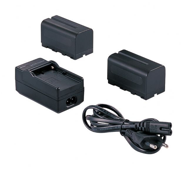 Falcon Eyes 2 X Batterie NP-F750 + Chargeur de batterie SP-CHG pour lampe LED