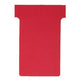 Tableau de planification de cartes à insertion en T carton 170g m2 92x15x120x80mm rouge