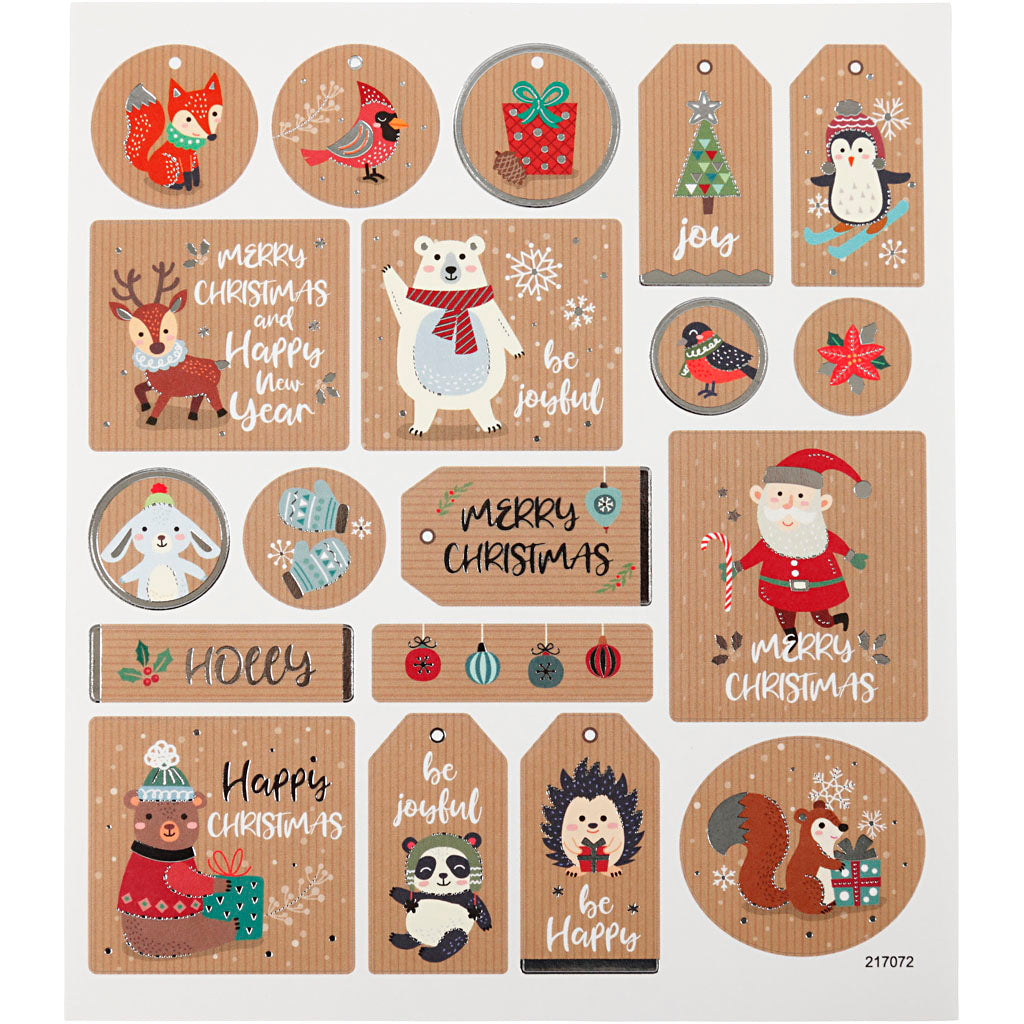 Creativ Company Stickers Christmas, 1 feuille