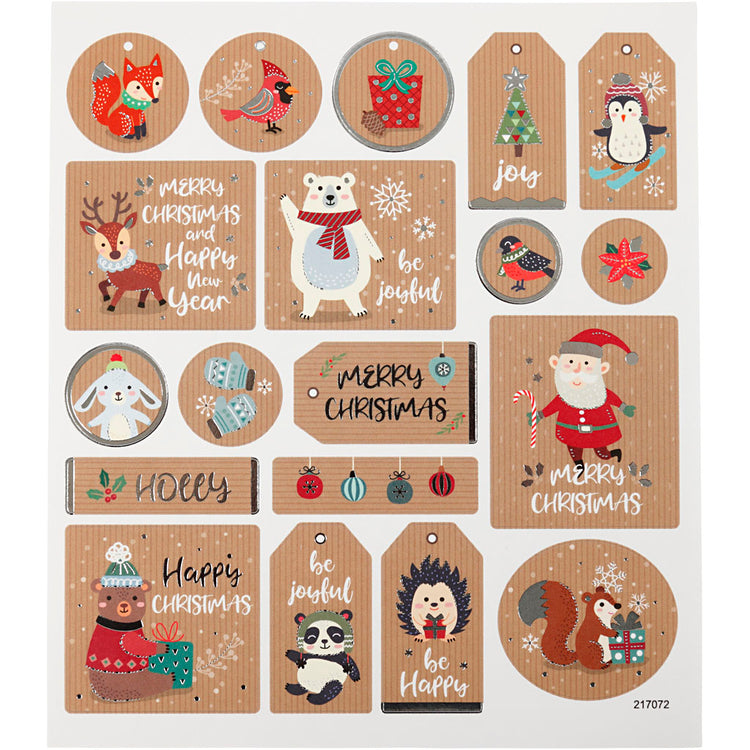 Creativ Company Stickers Christmas, 1 feuille