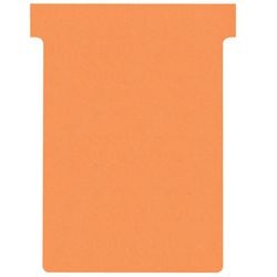 Cartes à insérer en T nobo taille 3 orange pack 100 pièces