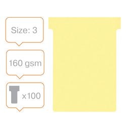 Cartes à insérer en T nobo taille 3 gris pack 100 pièces