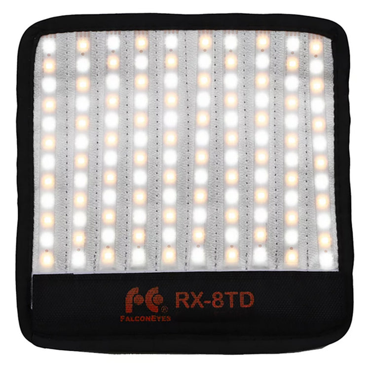Falcon Eyes Panneau LED bicolore flexible RX-8TD avec batterie et Softbox