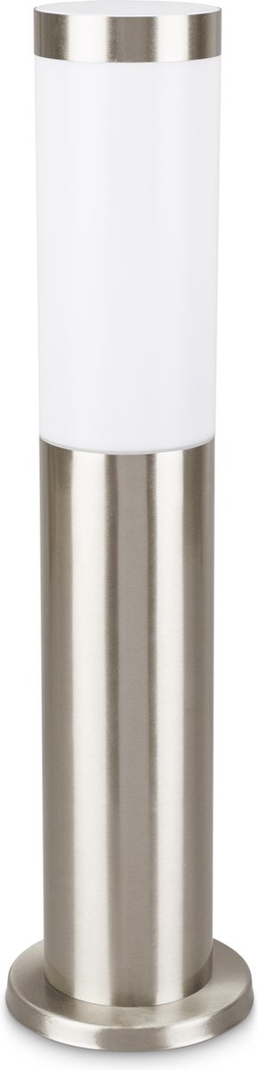 Poteau de jardin Prolight - lampe à économie d'énergie e27 max 20w - ip44 - acier inoxydable