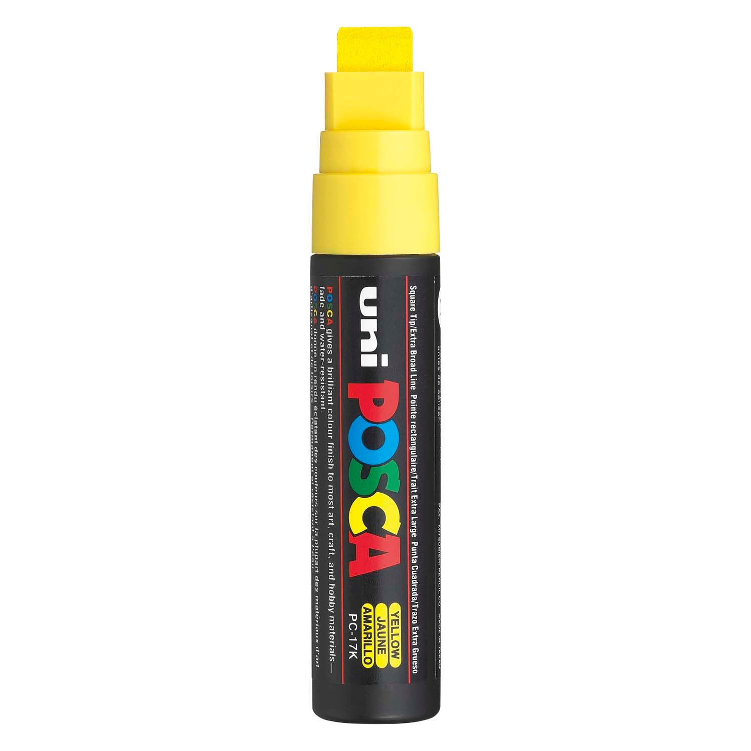 Marker Posca Uni-Posca, AFM PC-17K, épaisseur de ligne 15 mm, extra large, jaune, 1 pièce