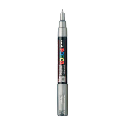 Marqueur Posca Uni-Posca, AFM PC-1M, épaisseur de ligne 0,7 mm, extra-fin, argent, 1 pièce
