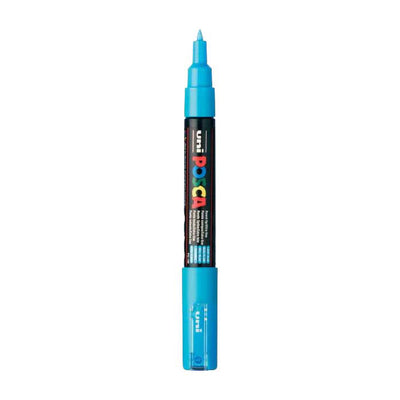 Marqueur Posca Uni-Posca, AFM PC-1M, épaisseur de ligne 0,7 mm, extra-fin, bleu clair, 1 pièce