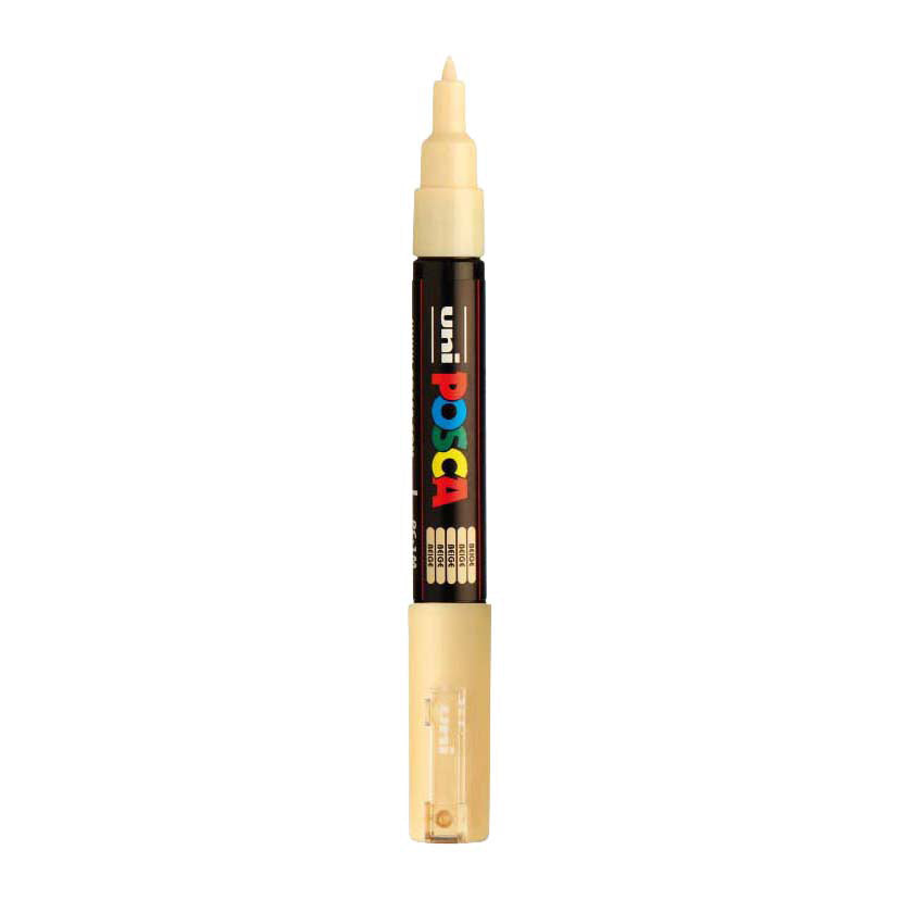 Marqueur peinture Uni posca 1mc beige - pointe conique - 1 mm