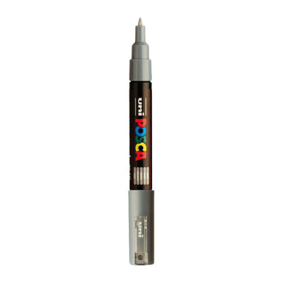 Marqueur peinture Uni posca 1mc gris - pointe conique - 1 mm