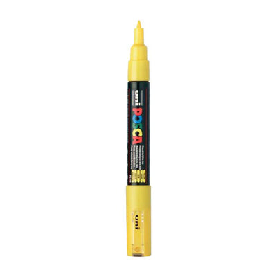 Marqueur Posca Uni-Posca, AFM PC-1M, épaisseur de ligne 0,7 mm, extra-fin, jaune, 1 pièce