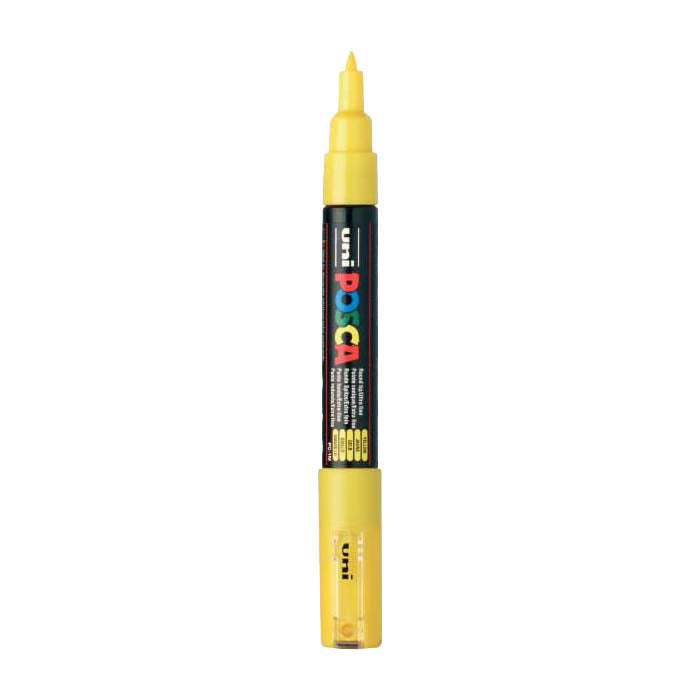 Marqueur Posca Uni-Posca, AFM PC-1M, épaisseur de ligne 0,7 mm, extra-fin, jaune, 1 pièce