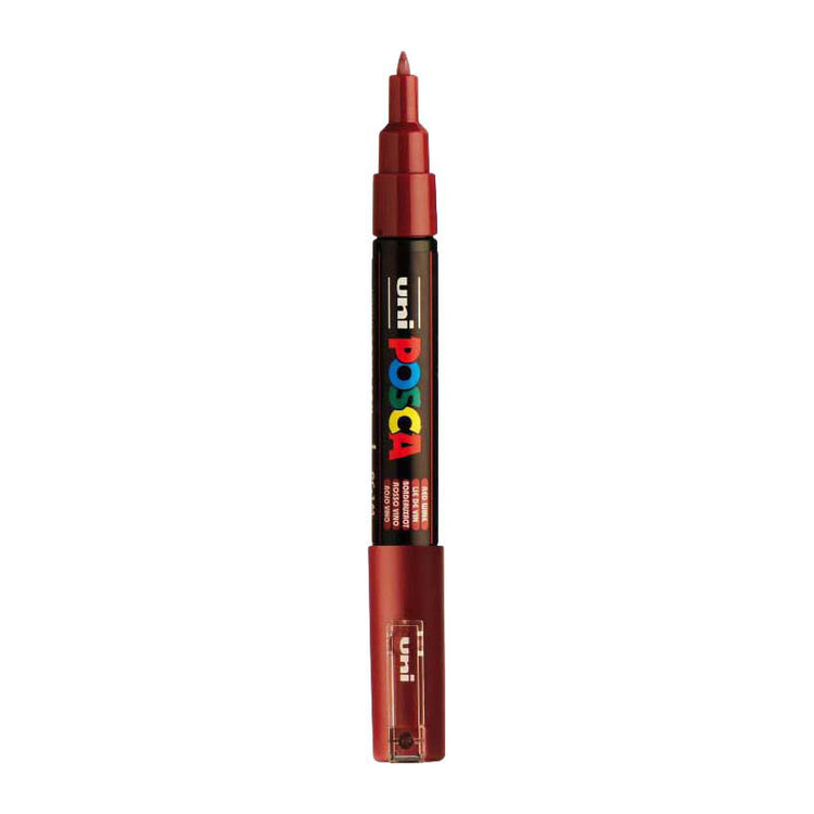 Marqueur Posca Uni-Posca, AFM PC-1M, épaisseur de ligne 0,7 mm, extra-fijn, vin rouge, 1 pièce