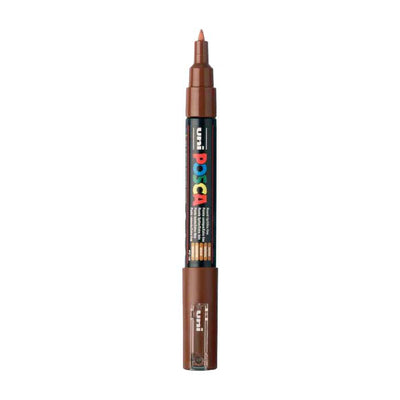 Marqueur Posca Uni-Posca, AFM PC-1M, épaisseur de ligne 0,7 mm, extra-fin, marron, 1 pièce