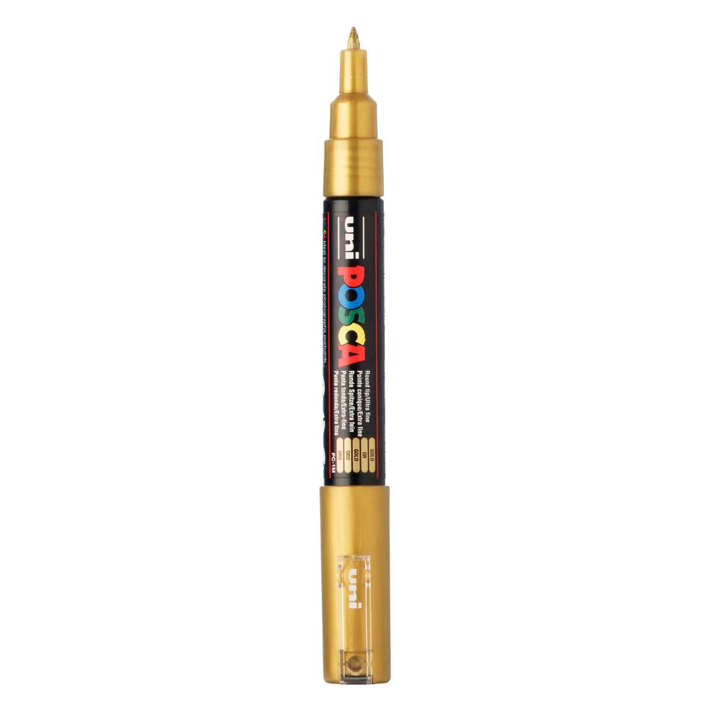 Marqueur Posca Uni-Posca, AFM PC-1M, épaisseur de ligne 0,7 mm, extra-fin, or, 1 pièce